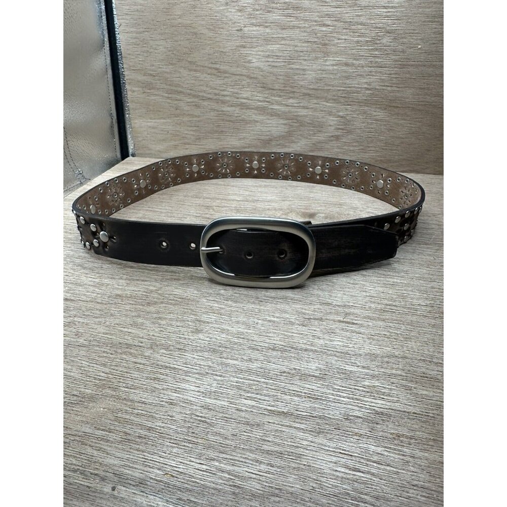 Studded Bohemian Leather Belt Boho 44  Made In India